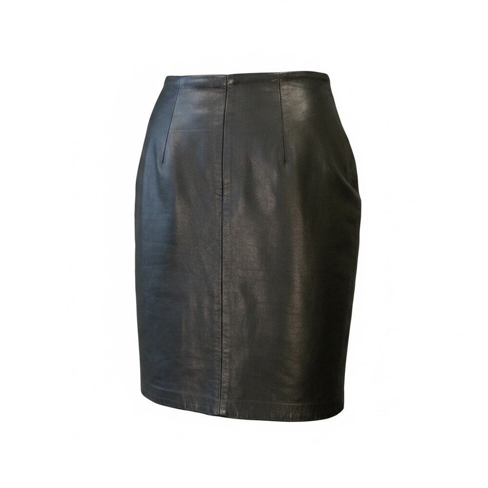 Danier Leather Body Con Skirt With Side Zips Size 2